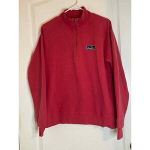 Margaritaville Mens 1/4 Quarter Zip Pullover Sweatshirt Large Red